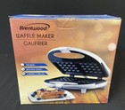 Brentwood - 750 W Dual Waffle White Nonstick Waffle Maker