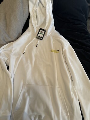 under armor men's white fleece hoodie