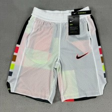 Nike Elite Boys Reversible Basketball Shorts CK3024-100 Black/Volt/White Size M