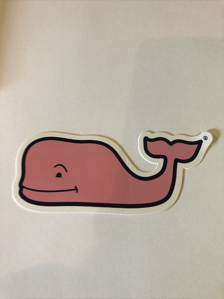 New Authentic Vineyard Vines Pink Whale Sticker Hydroflask Yeti