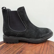 Sofft Leah Boots Women's 8M Black Suede Comfort Waterproof Chelsea Ankle Booties