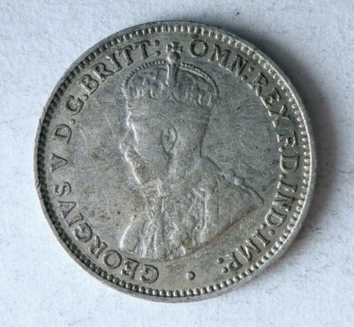 1921 Australia 3 PENCE - Rare Date High Value Coin Australia Bin D