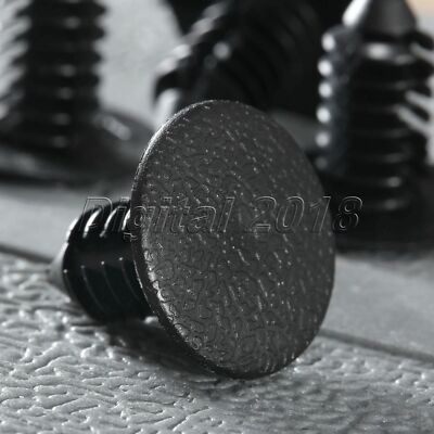 120-Pack 9mm Hole Plastic Rivet Fastener Push Clips For Car Fender - Black Nylon By Woodzdon 6 thumbnail image