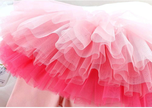 Little Girls Footless Leggings Pants with Lace Ruffle Tutu Skirt 2-9T - Picture 4 of 12
