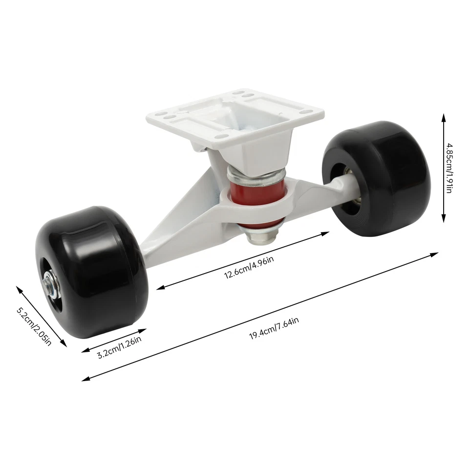 Juego combinado de ruedas de crucero de camión de monopatín de aleación de aluminio con camión de monopatín Foto 2 de 4