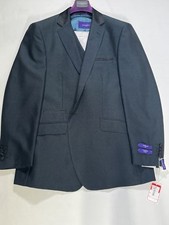 Mens Statement Italy Teal Three Piece Tuxedo Size 42R NEW