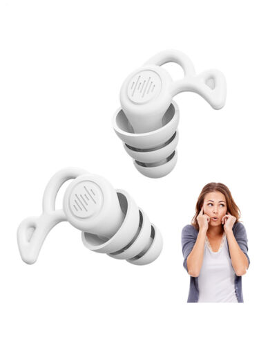 Reusable Silicone Ear Plugs Noise Cancelling Earplugs For Study Sleep Swimming