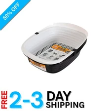 Innovative Sifting Litter Box for Indoor Cats - 19" x 15" Microban Protection