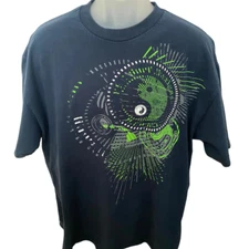T&C Surf Designs Hawaii Black & Green Design Tee Shirt Men XL