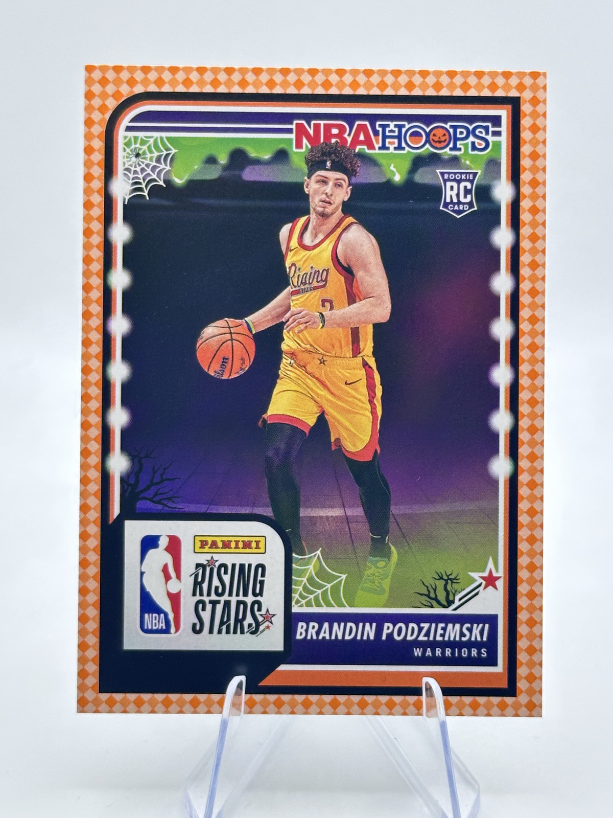 23-24 Haunted NBA Hoops #297 Rising Stars Brandin Podziemski Orange Warriors