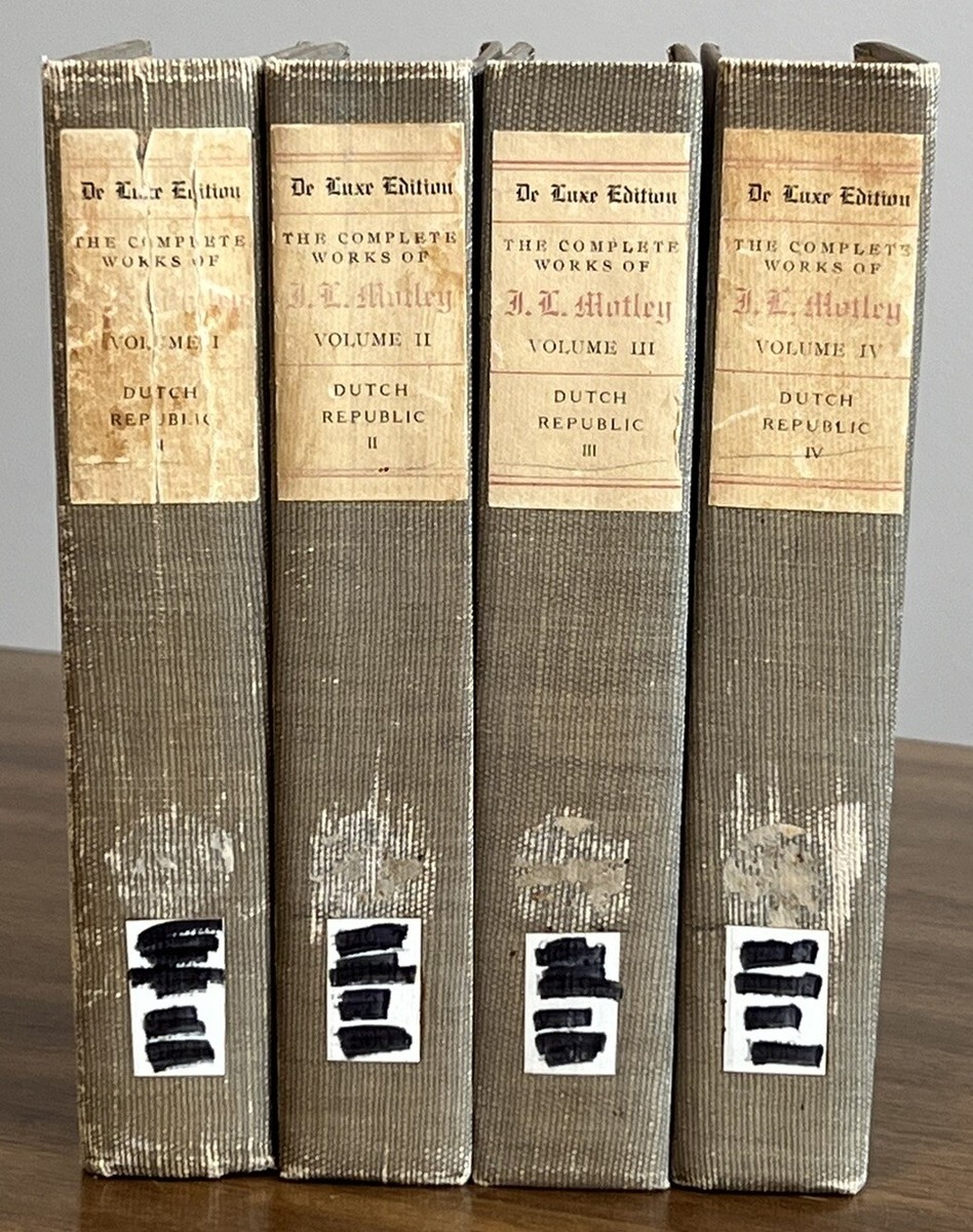 洋書　全4巻セット　ジョン・ロスロップ・モトリー　1904年出版　アンティーク 1900 The Complete Works Of John L Motley Vol 1-4 Set The