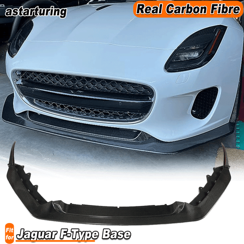 For Jaguar F-Type Base 2-Door 2017-20 REAL CARBON Front Bumper Lip Spoiler Chin  - Bild 1 von 10