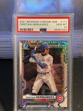 2021 Bowman Chrome Mega Box 1st Rookie #171 Cristian Hernandez! PSA 10! QTY.