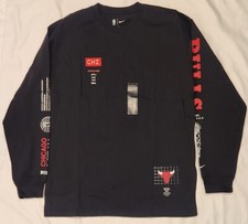 Nike Chicago Bulls Black Courtside Global Exploration Long Sleeve Shirt Men's M