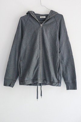 Vintage Acne Studios Full Zip-Up Gray Hoodie Size M 100% Cotton Made in Portugal