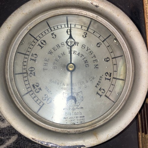 1893 ster System Steam Heating Gauge Star Brass Mfg Co. Boston