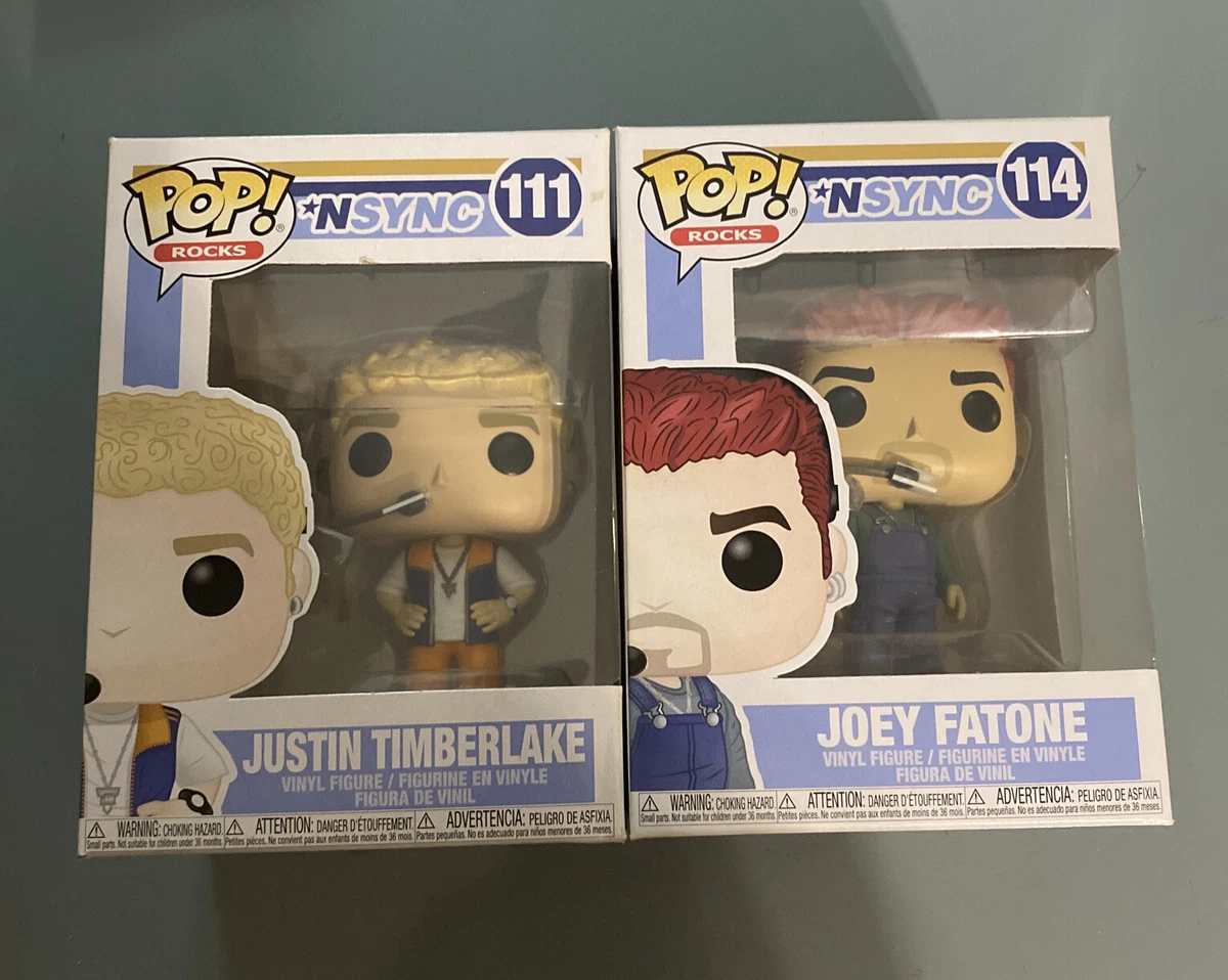 NSYNC Funko Pop Pair Joey Fatone 114 And Justin Timberlake 111