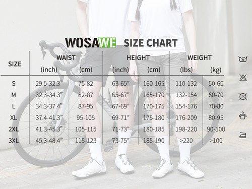 Pantalones de ciclismo 2 en 1 acolchados MTB Short resistentes a la abrasión transpirables WOSAWE para hombre y mujer - Imagen 11 de 14