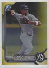 2022 Bowman Chrome Prospects Yellow Refractor 20/75 Alexander Vargas 0z0v