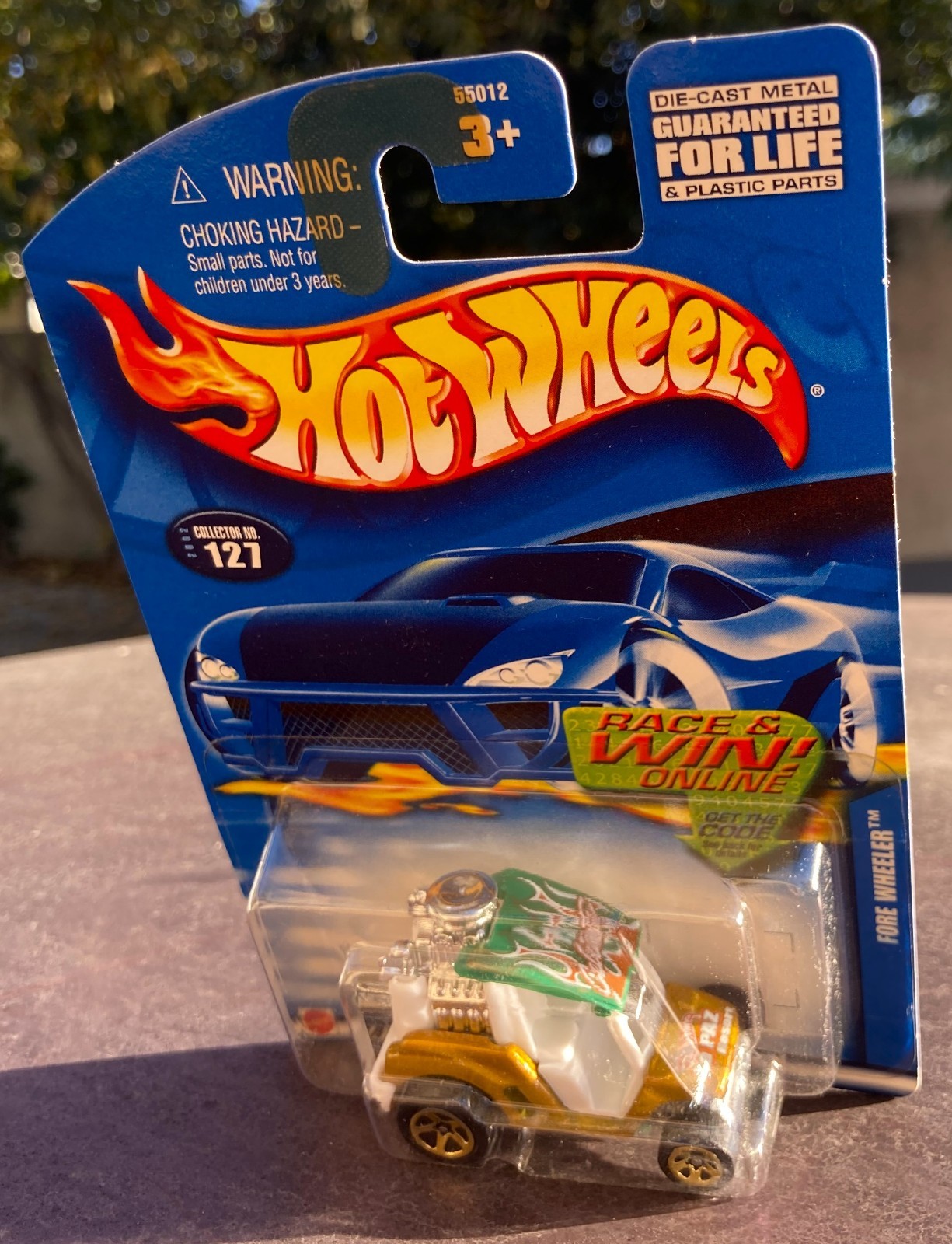 HOT WHEELS 2002 FORE WHEELER GOLD Collector No. #127 1:64 Mattel Wheels SEALED