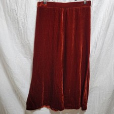 Jade Johnny Was Velvet Soft Wide Leg Cropped Burnt Orange Pants Size Small READ