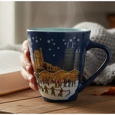 2022 Christkindlmarket Mug Christmas German Market - CHICAGO Snowy Blue