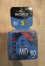 Sony Recordable MiniDisc 80 Min - 5-Pack Brand New Factory Sealed