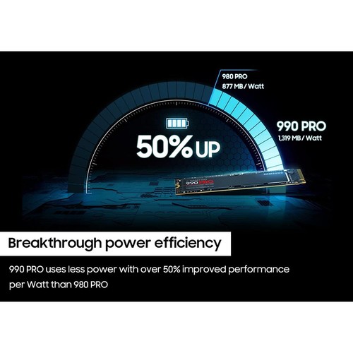 Samsung 990 PRO PCIe 4.0 NVMe M.2 SSD 4TB (MZ-V9P4T0B/AM) - Open Box - Afbeelding 7 van 12