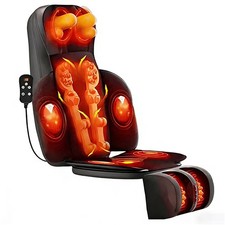 Full Body Massage Seat Cushion Heat Vibration Shoulder Back Leg 3D Kneading Pad