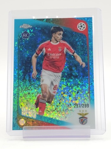 JOAO REGO 2025-26 TOPPS CHROME UCL AQUA MINI0DIAMOND ROOKIE /299 #168 Q3599