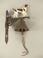 Wandglocke Gu&szlig;eisen HUND 38x23x15cm - lauter Klang