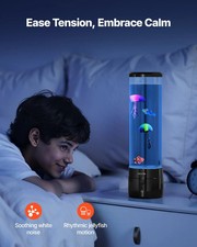 Sensory Bubble Tube Lamp, 16 Color Changing Light Effects, Water Fish Lamp with