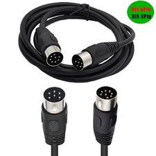 MIDI 8 Pin Din Male To DIN 6 Pin Male Audio Data Signal Adapter Converter Cable