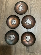 RARE 4  vintage Copper & Sterling Graziella L...