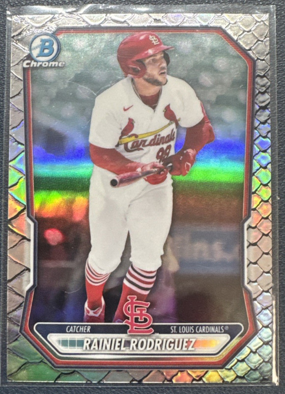 2026 Bowman Rainel Rodriguez Reptilian Refractor Cardinals