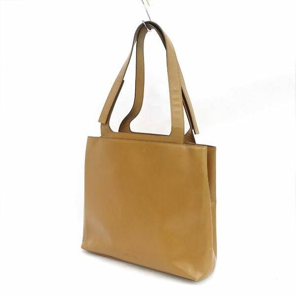 Prada / Tote Handbag Semi-Shoulder Leather Light Brown Bag/Bag/Bag/Bag Brand Use