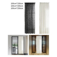 Lace Curtain 1 Panel Easy to Install Elegant Lace Tulle Curtains Drop Net Curtai