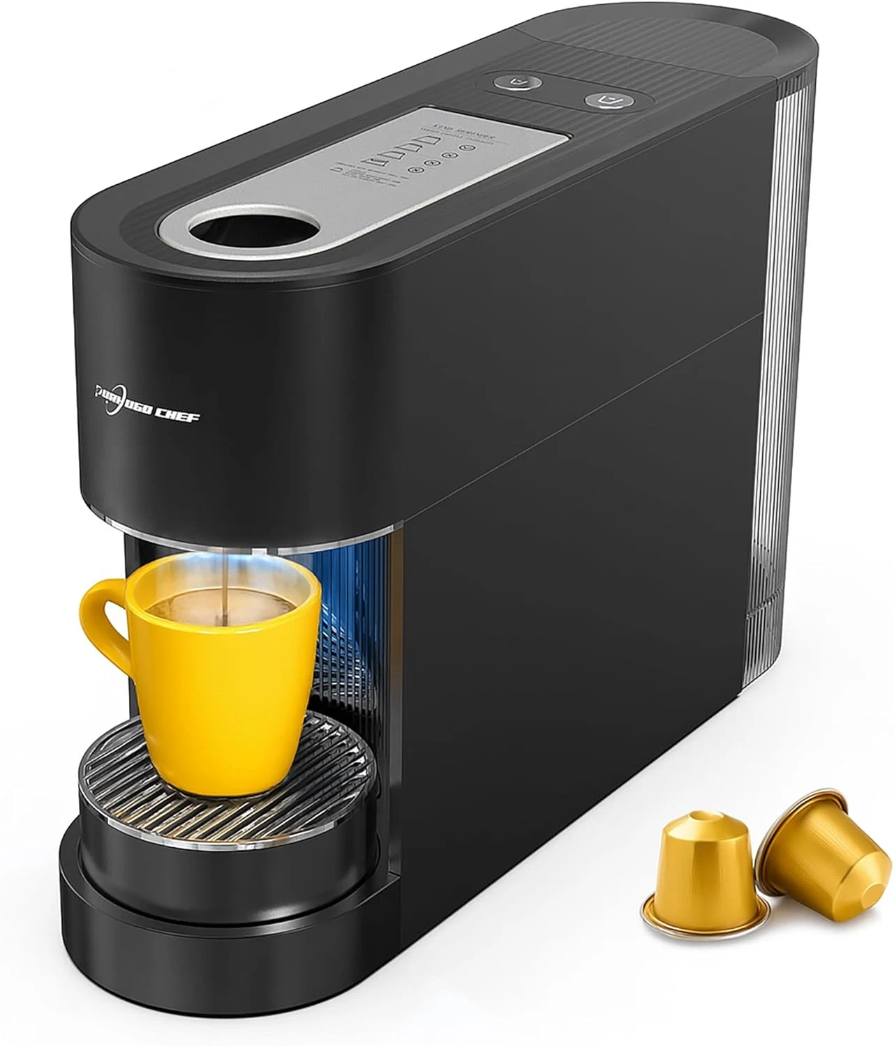 Espresso Coffee Machine, 20 Bar, One-Touch, 33.8 Oz Tank, Compact