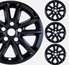 4 fits Dodge Journey Caravan 2013-2020 Black 17" Wheel Skins Hub Caps Rim Covers