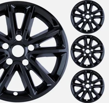 4 fits Dodge Journey Caravan 2013-2020 Black 17" Wheel Skins Hub Caps Rim Covers