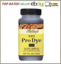 Fiebings Pro Dye 4 Fl Oz Black - Alcohol-Based Permanent Leather Dye