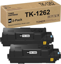 2-Pack Black Toner Cartridges Compatible With Kyocera ECOSYS BN TK-1262 UEESLH