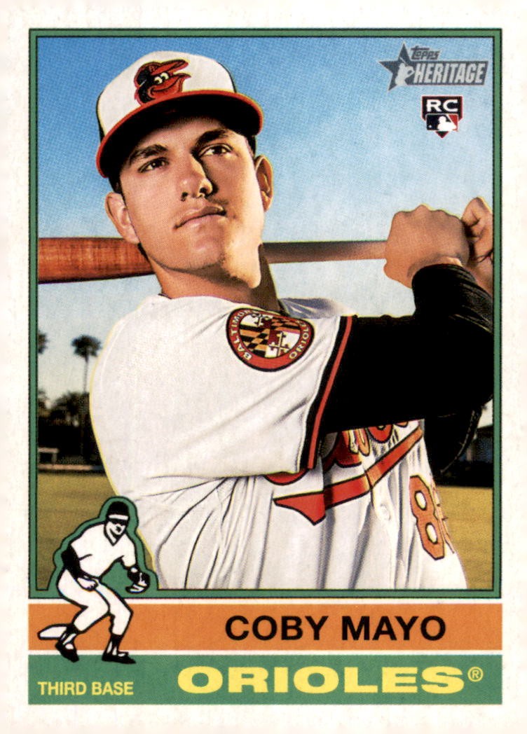 2025 Topps Heritage #340 Coby Mayo Dark Blue Border