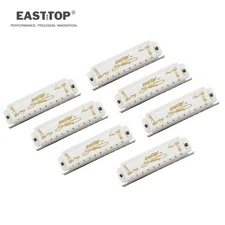 EASTTOP 7Pack Diatonic Harmonica Set Blues Harp 10Hole Mouth Organ Birthday Gift
