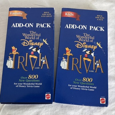 The Wonderful World of Disney Trivia  Two Add-On Packs Family And Kids Complete