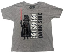 Star Wars Darth Vader Stormtrooper Dark Side Boys Gray T-Shirt Tee