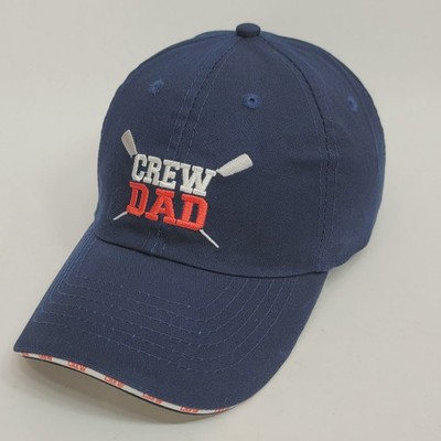 ND Sports Crew Dad Crew Mom Baseball Cap One Size Navy Blue Performance 6 Panel