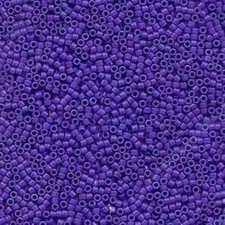 11/0 MIYUKI DELICA Dyed Opaque Purple Seed Bead 8g