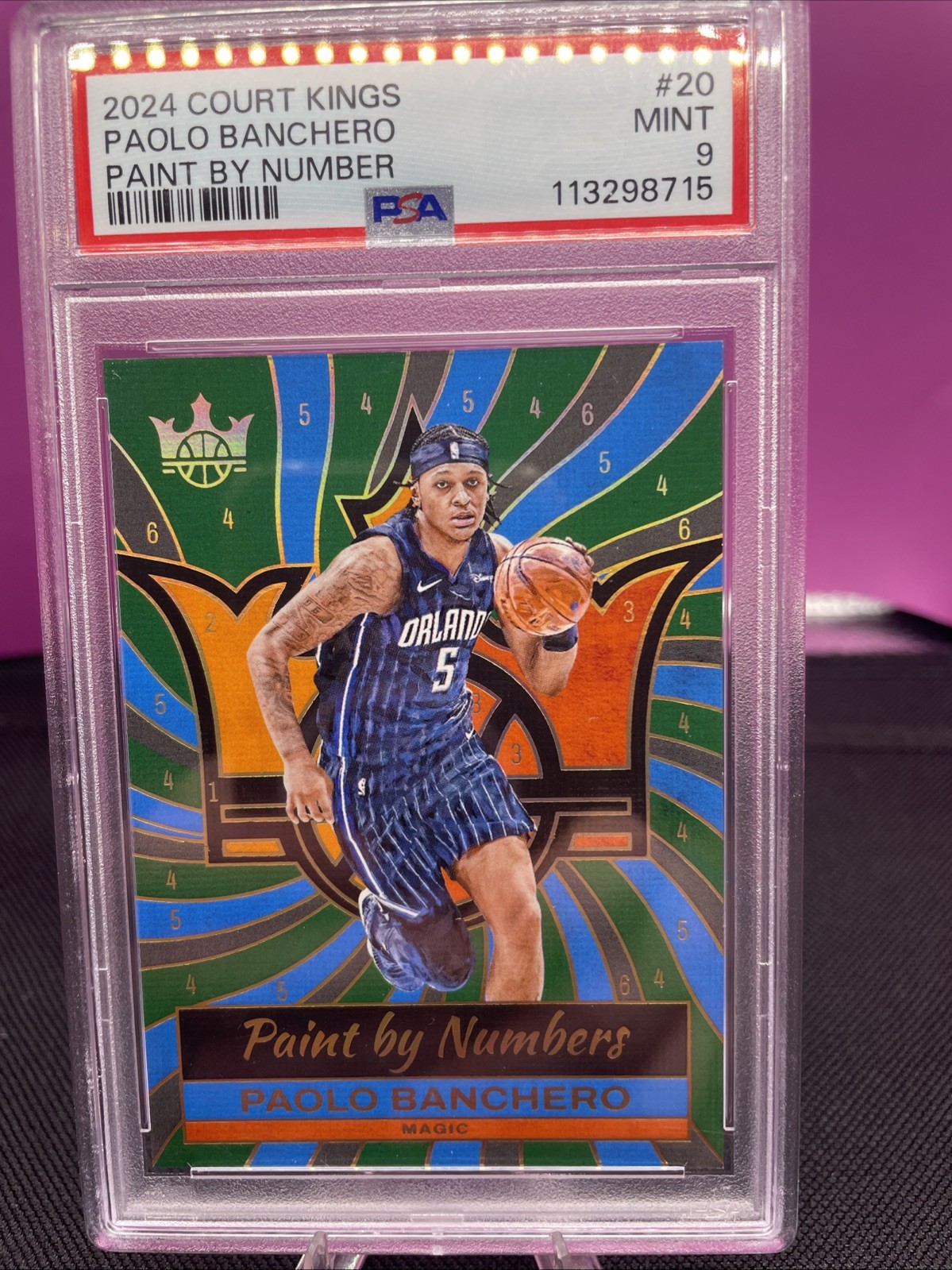 2024 Court Kings Paolo Banchero Paint By Number #20 Case Hit SSP PSA 9