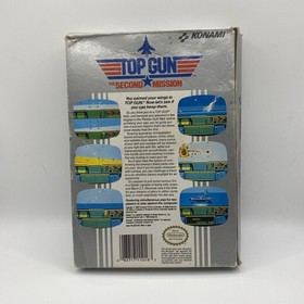 Nintendo NES Top Gun Second Mission No Manual Tested Works BOX DAMAGE READ